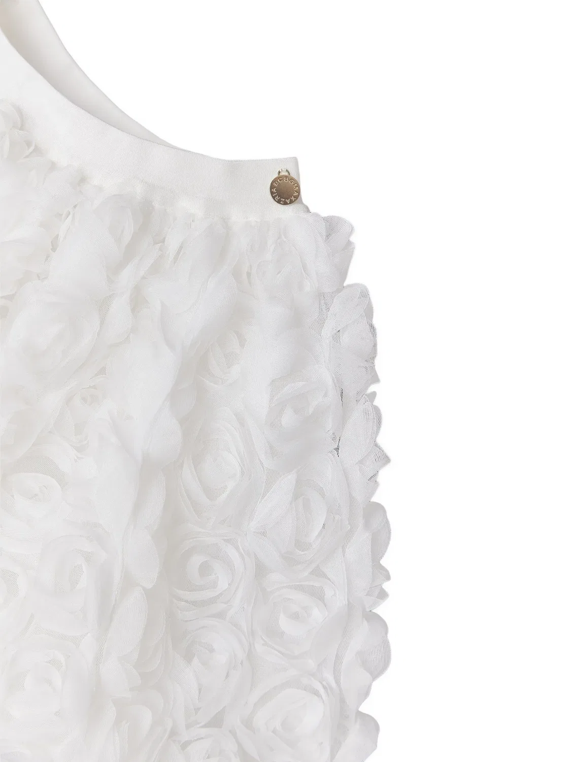 Юбка из тюля с эффектом розы BCBG Max Azria, белый — фото 2