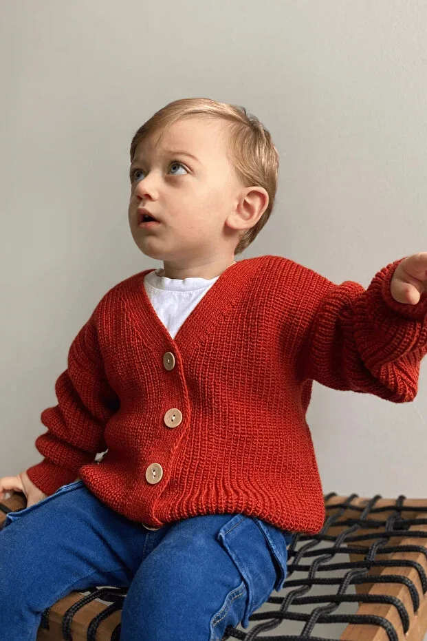 Детский кардиган оверсайз Basics Babily, Tile