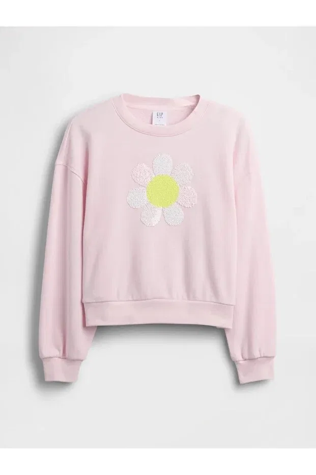 Детское худи для девочек с принтом Gap, Pink — фото 2