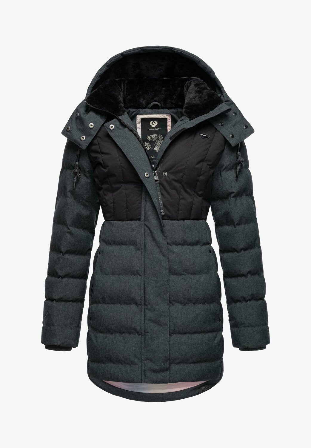 

Пальто зимнее Ragwear на молнии, темно-серый