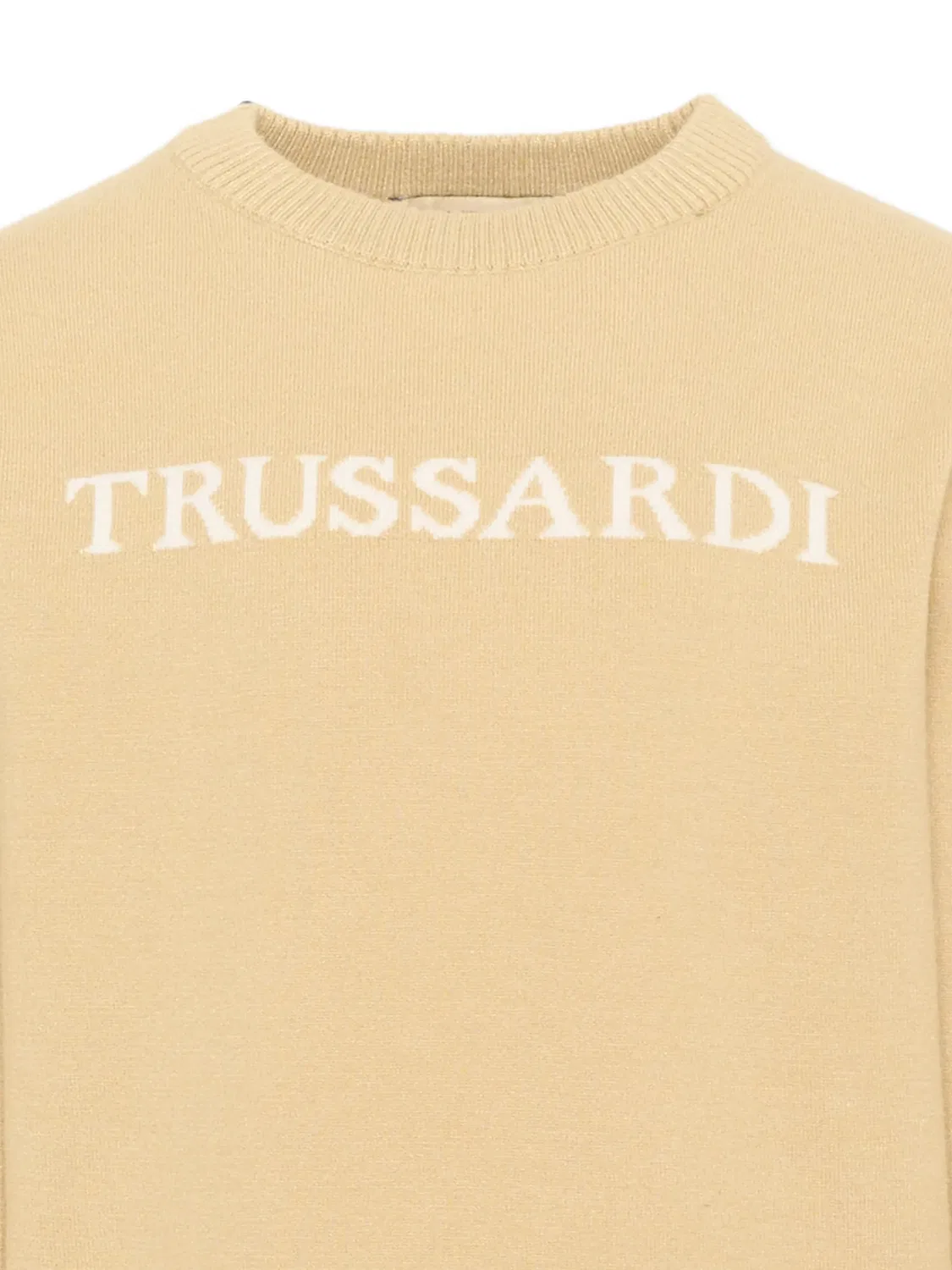 Свитер с логотипом Trussardi Junior, нейтральные цвета — фото 3