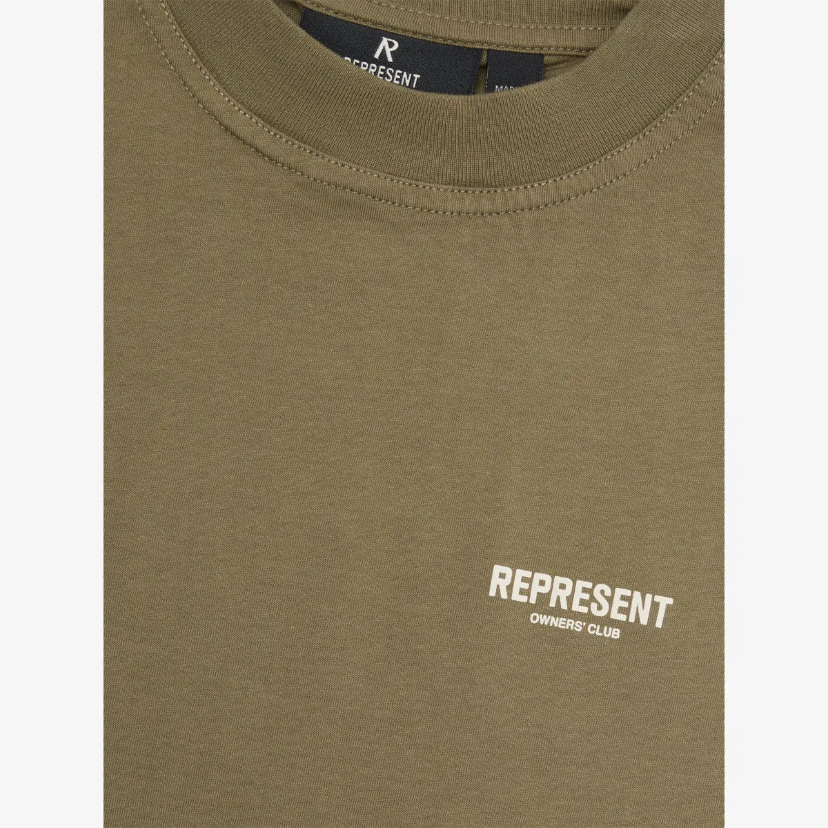Футболка из хлопкового трикотажа с логотипом клуба владельцев (1-6 лет) Represent, оливковый — фото 2