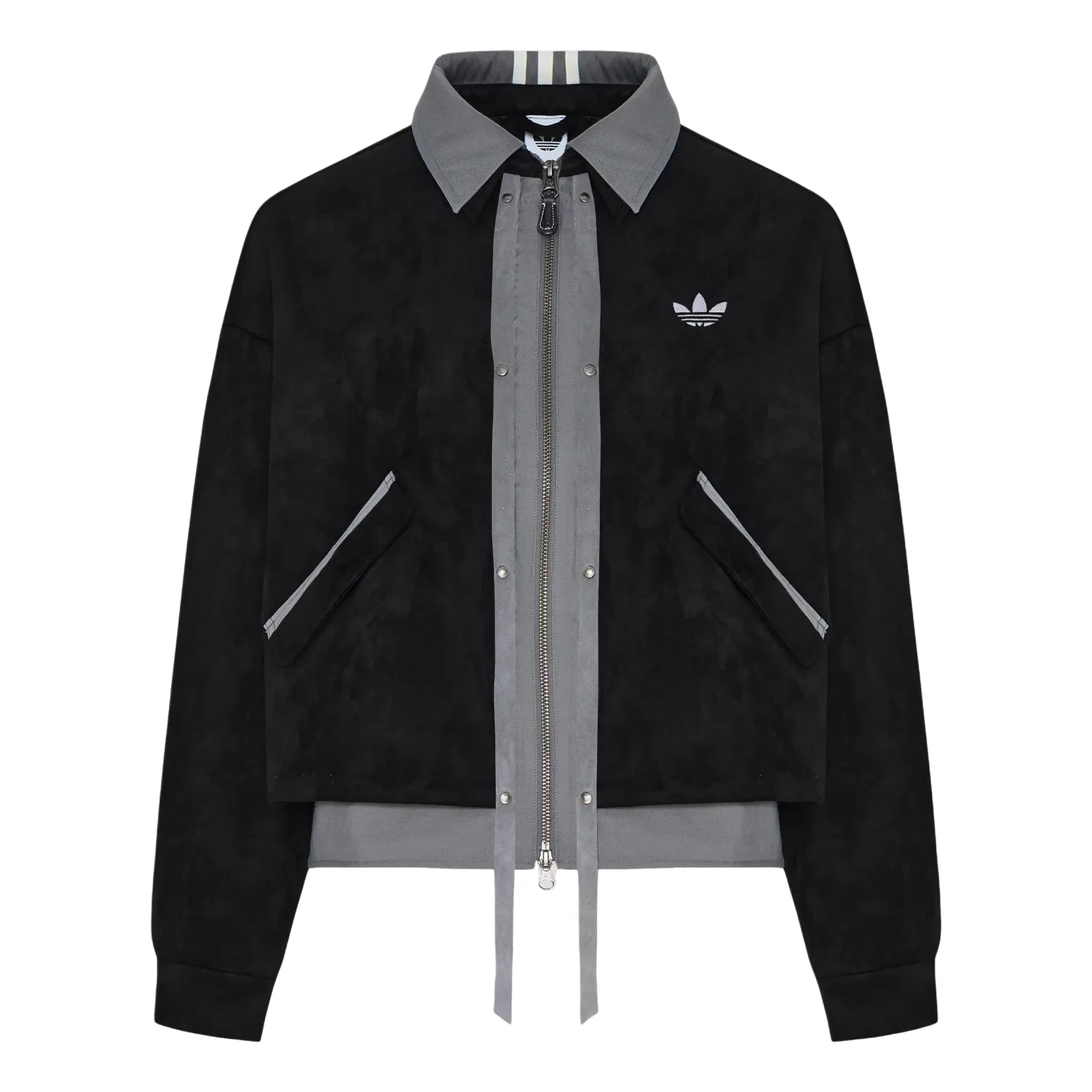 Женские брюки 3S Deluxe W Jacket Asia Sizing 'Black Grey' adidas, Black Grey