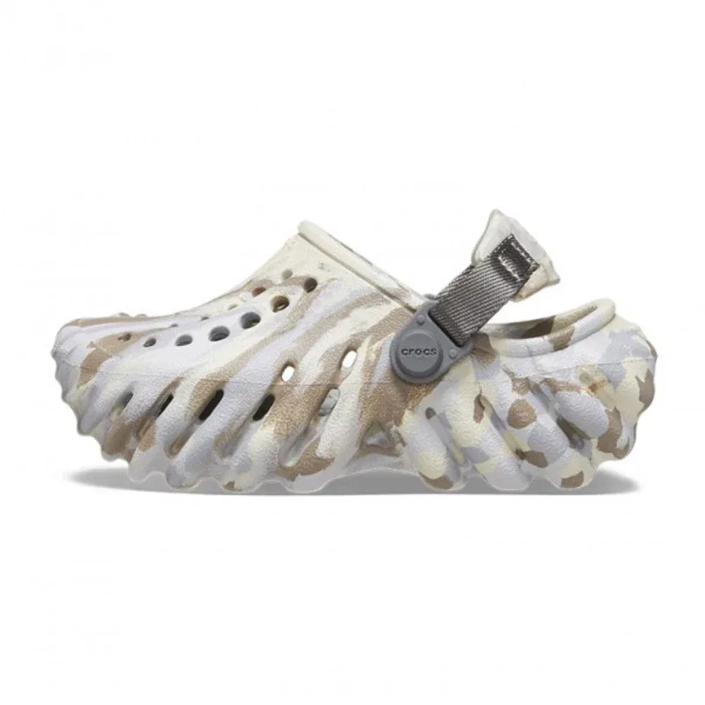 Детские кроксы Crocs Echo Marbled, бежевый — фото 4