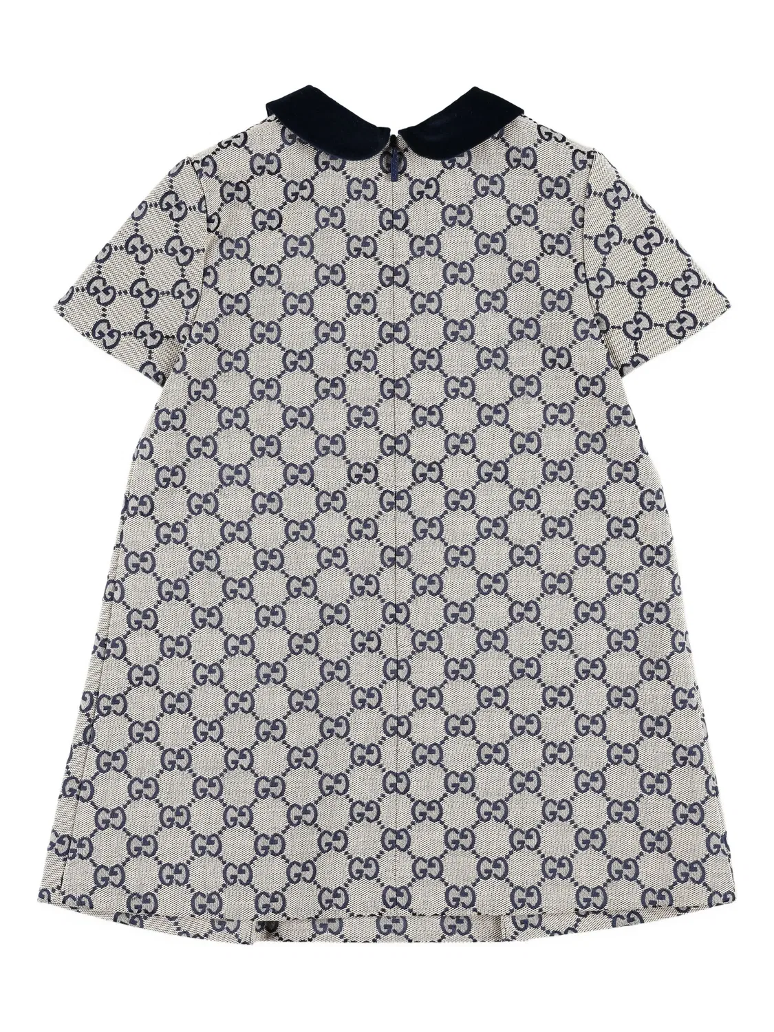 Плиссированное платье с узором GG Gucci Kids, нейтральные цвета — фото 2