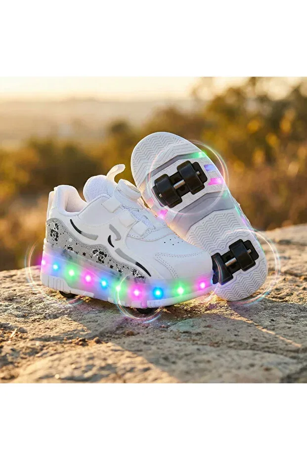 Детские оксфорды на шнуровке Roller skate shoes Rocky, White