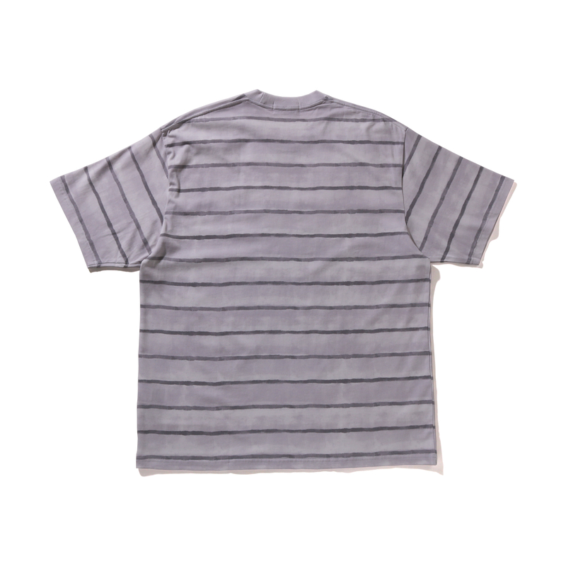 Футболка Wave Pattern One Point расслабленного кроска A BATHING APE, серая GYX — фото 3