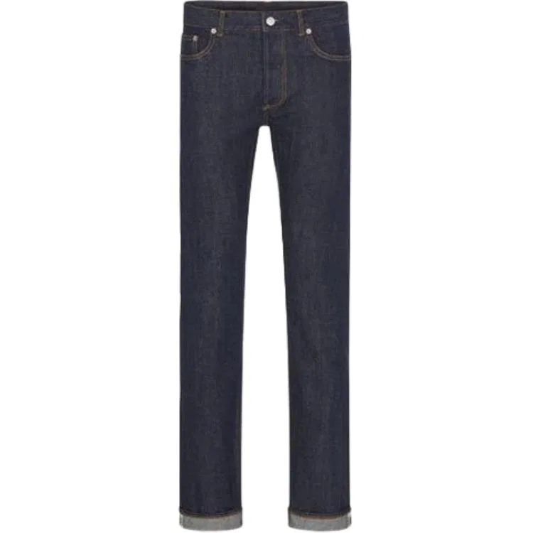 Джинсы мужские с принтом Saddle Matching Jean DIOR, Dark Blue