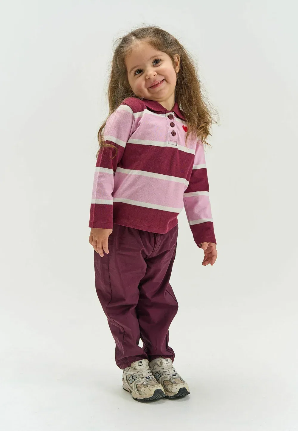 Рубашка поло The New Siblings, Burgundy Striped Tn