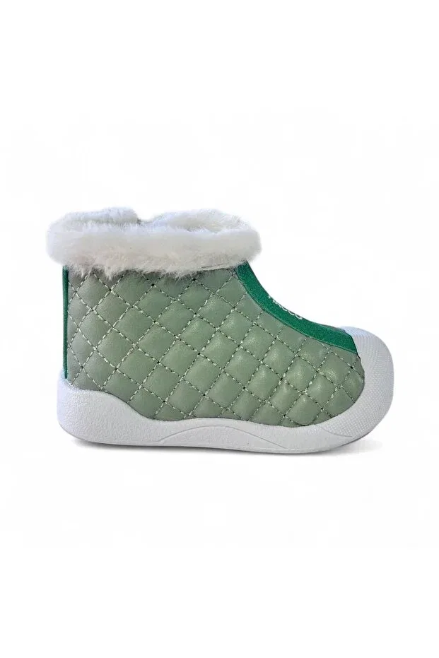 Детские ботинки для девочек утепленные Macco Shoes, Green — фото 4