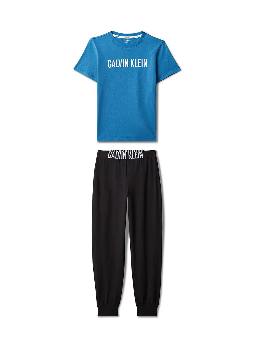 Пижама Calvin Klein Jeans 'Intense Power' в пестром синем цвете