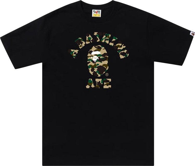 

Футболка BAPE 1st Camo College Tee 'Black/Yellow', черный