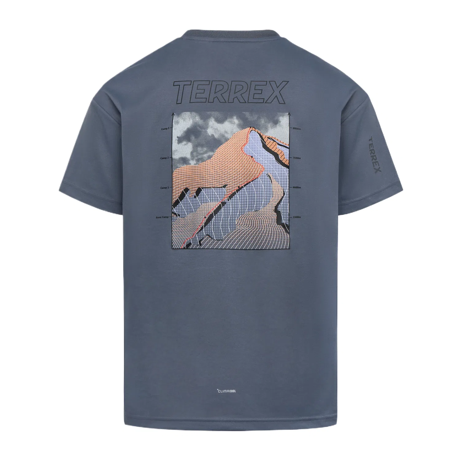Футболка унисекс с круглым вырезом Asphalt Gray Adidas, Asphalt Gray — фото 3