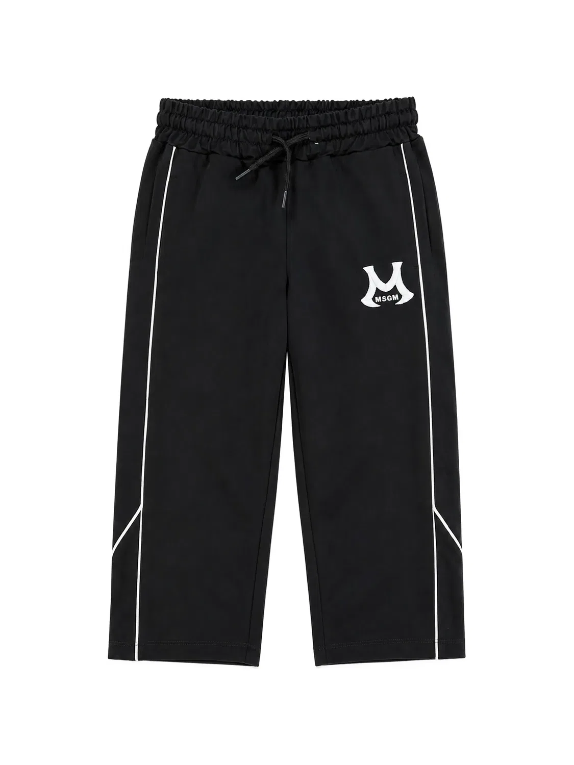 Спортивные брюки с логотипом и окантовкой Msgm Kids, черный
