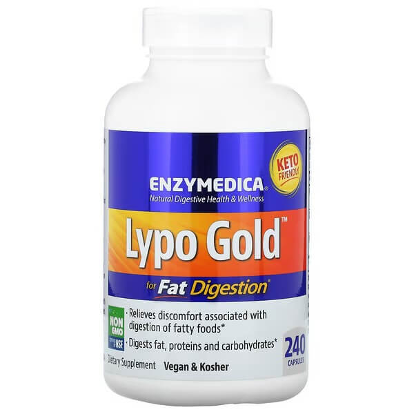 

Препарат для переваривания жиров Lypo Gold 240 капсул, Enzymedica