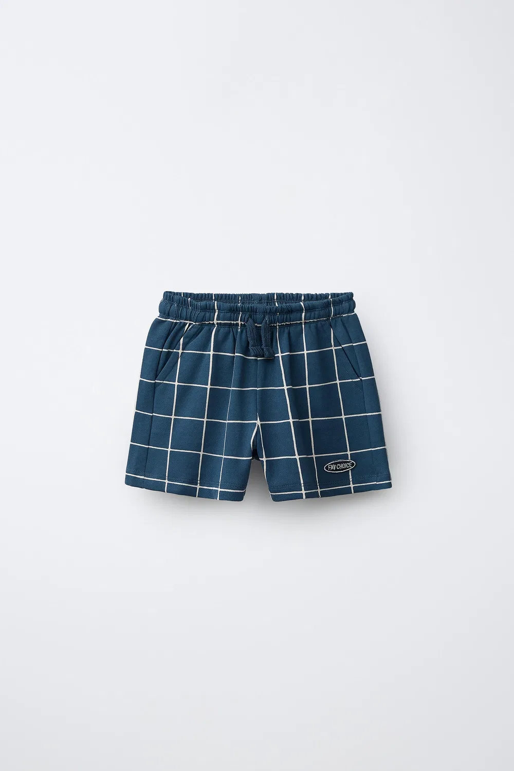 Шорты-бермуды с клетчатым принтом ZARA, Blue