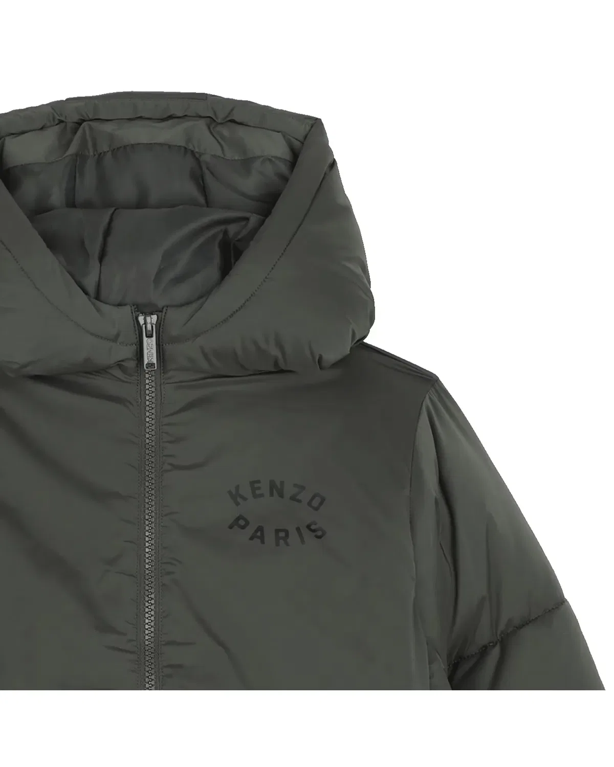 Детское пальто для мальчиков стеганое Kenzo Kids, Verde — фото 2