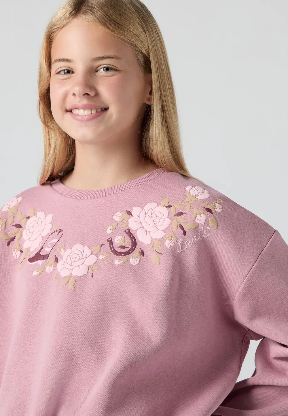 Толстовка LVG Rose Front Tuck Crew Levi'S, Lilas Levis — фото 3