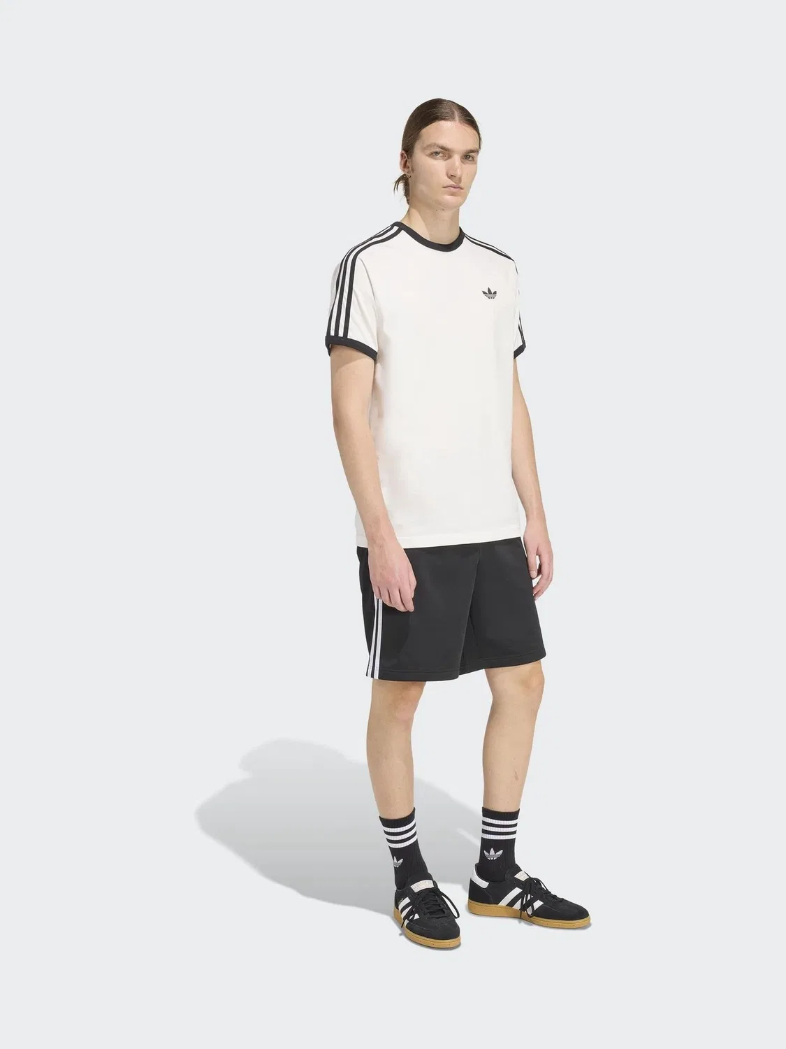 Футболка с 3-полосками adidas Originals, белый/черный — фото 3