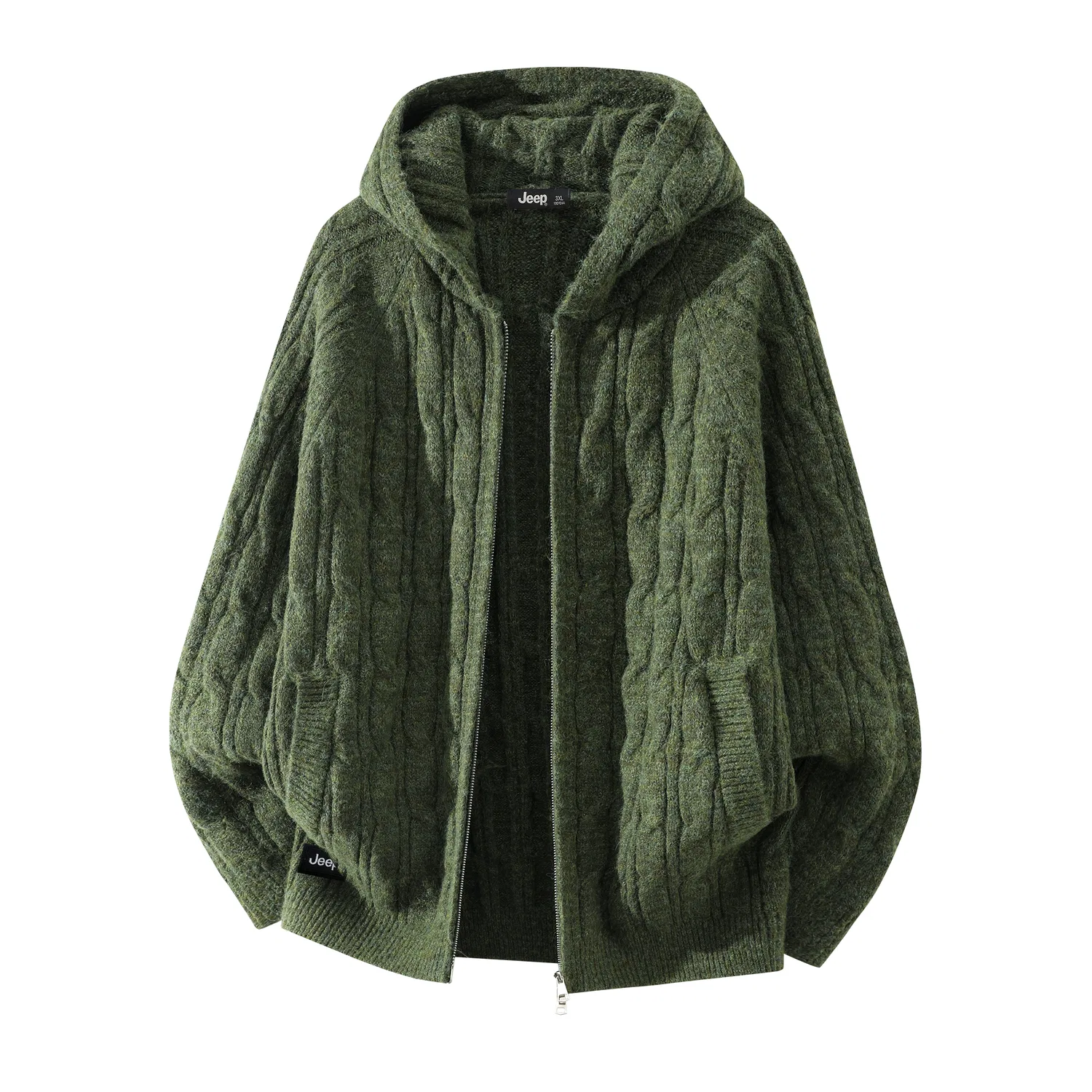 Детский свитшот с капюшоном из футера Jeep Leisure Collection, Green