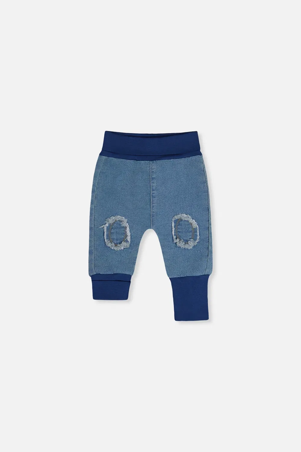 Детские брюки с регулируемым поясом и манжетами Evolutive Deux par Deux, Light Blue Denim