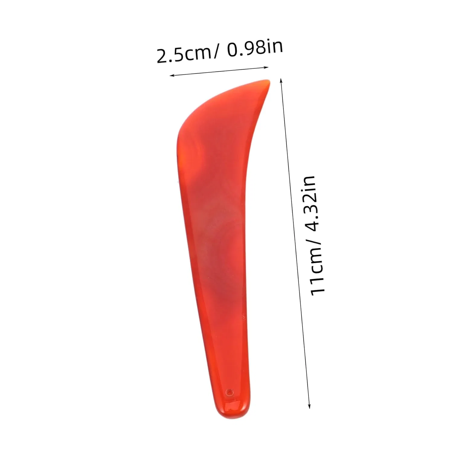 Gua Sha Face Tool, Red Agate, Healvian, 21.7 g, Darkred — фото 2