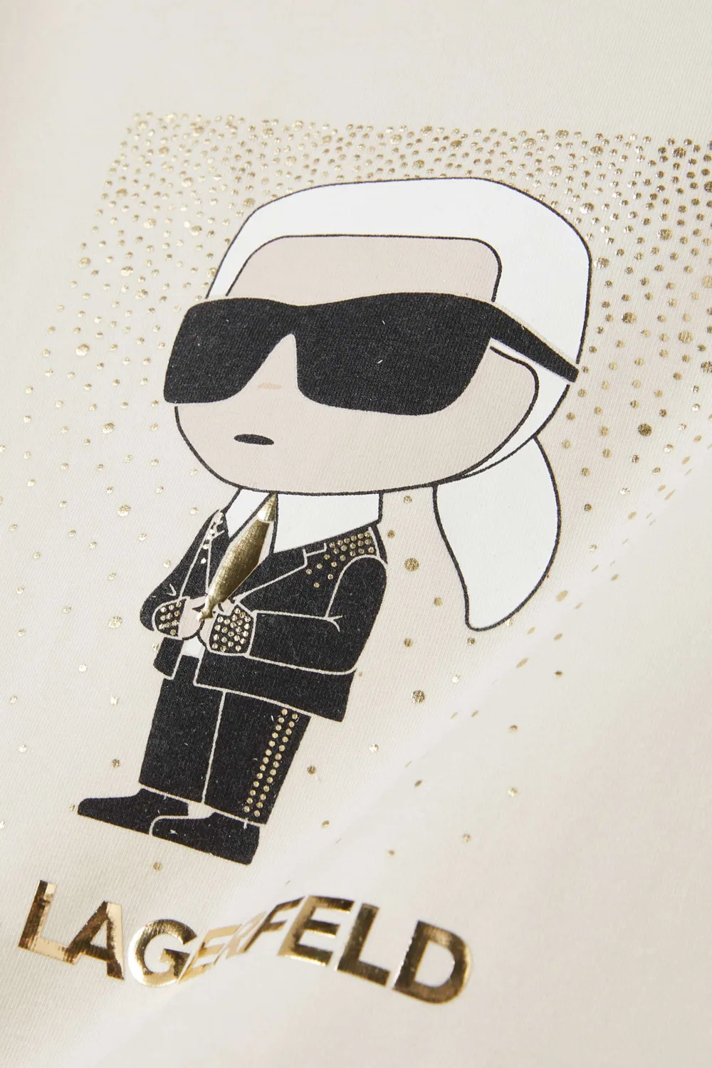 Футболка с принтом Iconic Karl Karl Lagerfeld Kids, нейтральный — фото 2