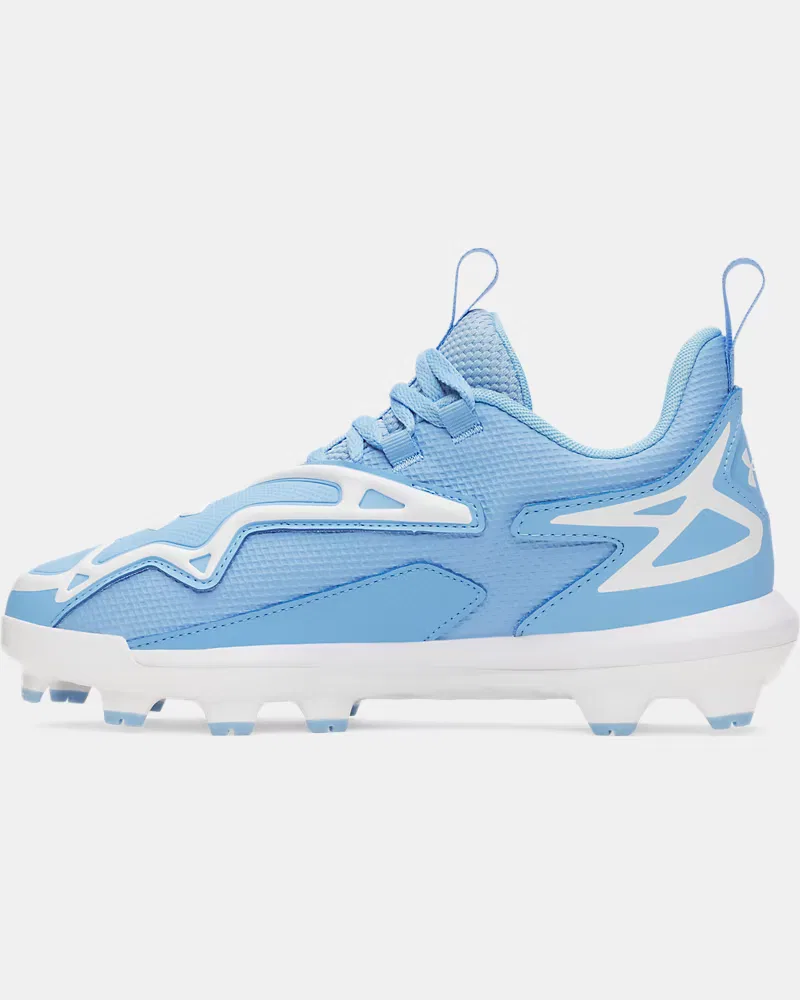 Бейсбольные бутсы для мальчиков с литой подошвой TPU UA Harper 11 TPU Jr. UnderArmour, Horizon Blue/White — фото 2