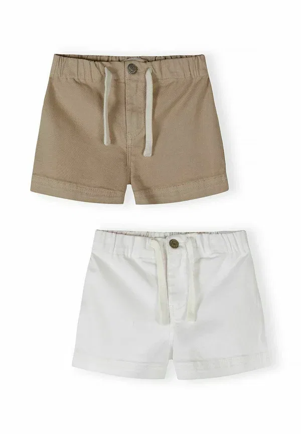 Шорты с эластичным поясом 2 Pack Minoti white/beige, белый/бежевый