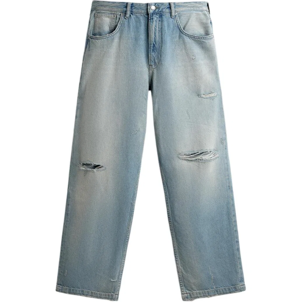 Мужские джинсы с потертостями Light Blue ZARA, Light Blue