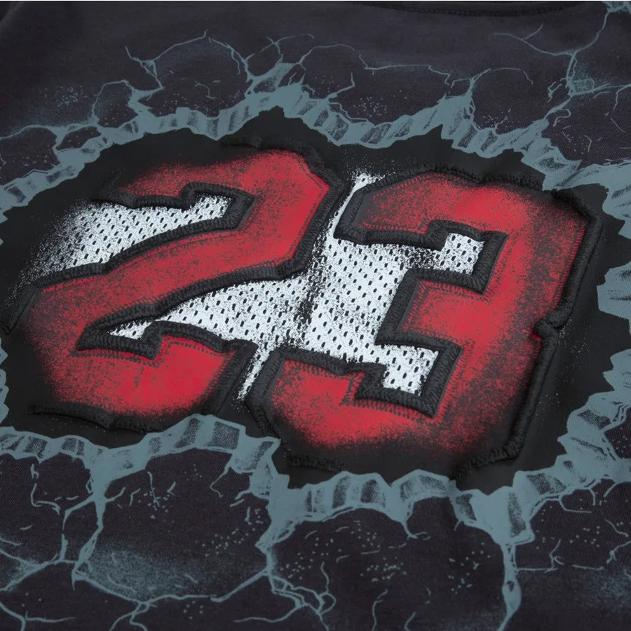 Детская футболка с принтом Jordan Jersey Break Through, Nike, Черно-красный — фото 4