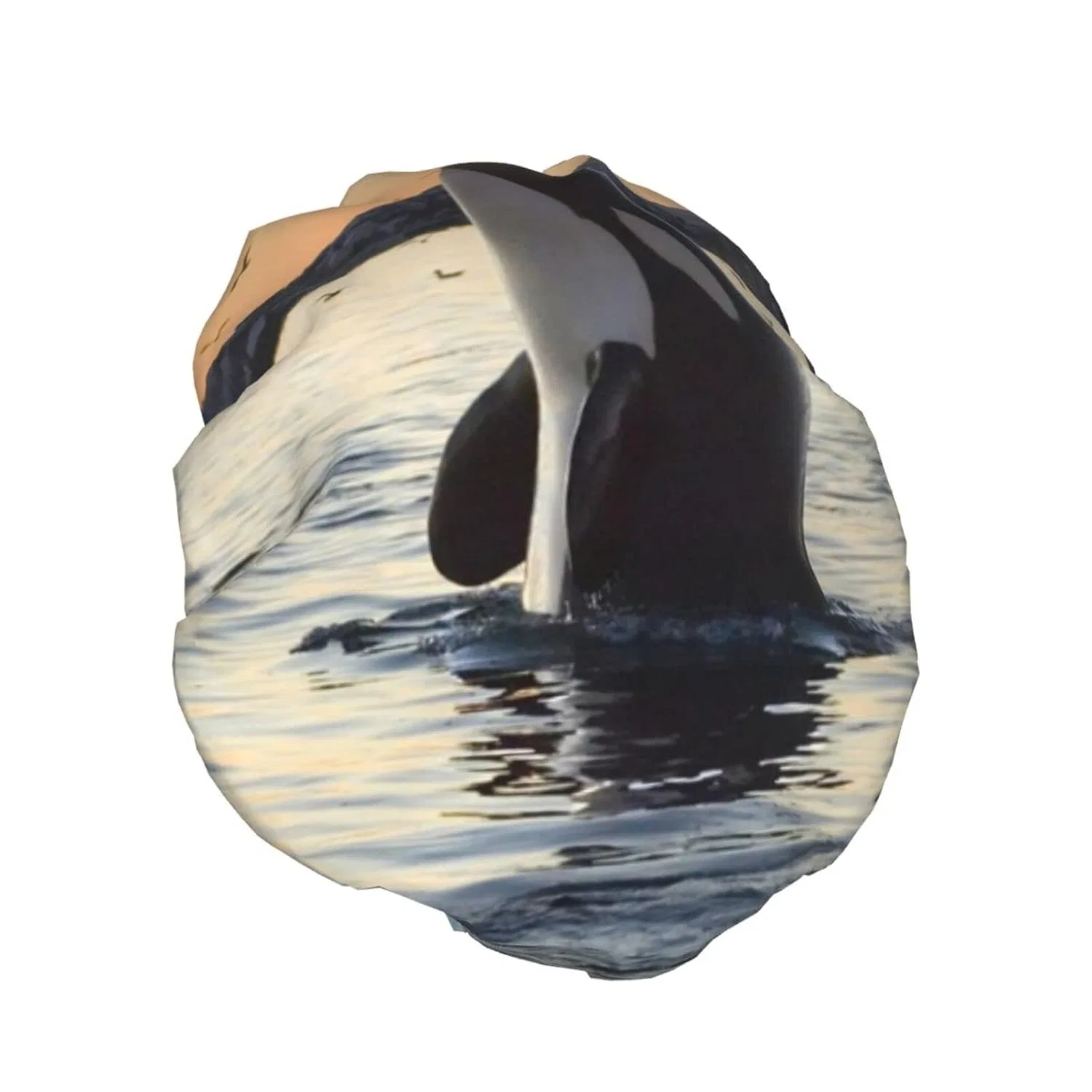 Шапочка для душа с принтом Killer Whale, ObabO, многоразовая, двойной слой, водонепроницаемая, Killerwal — фото 2