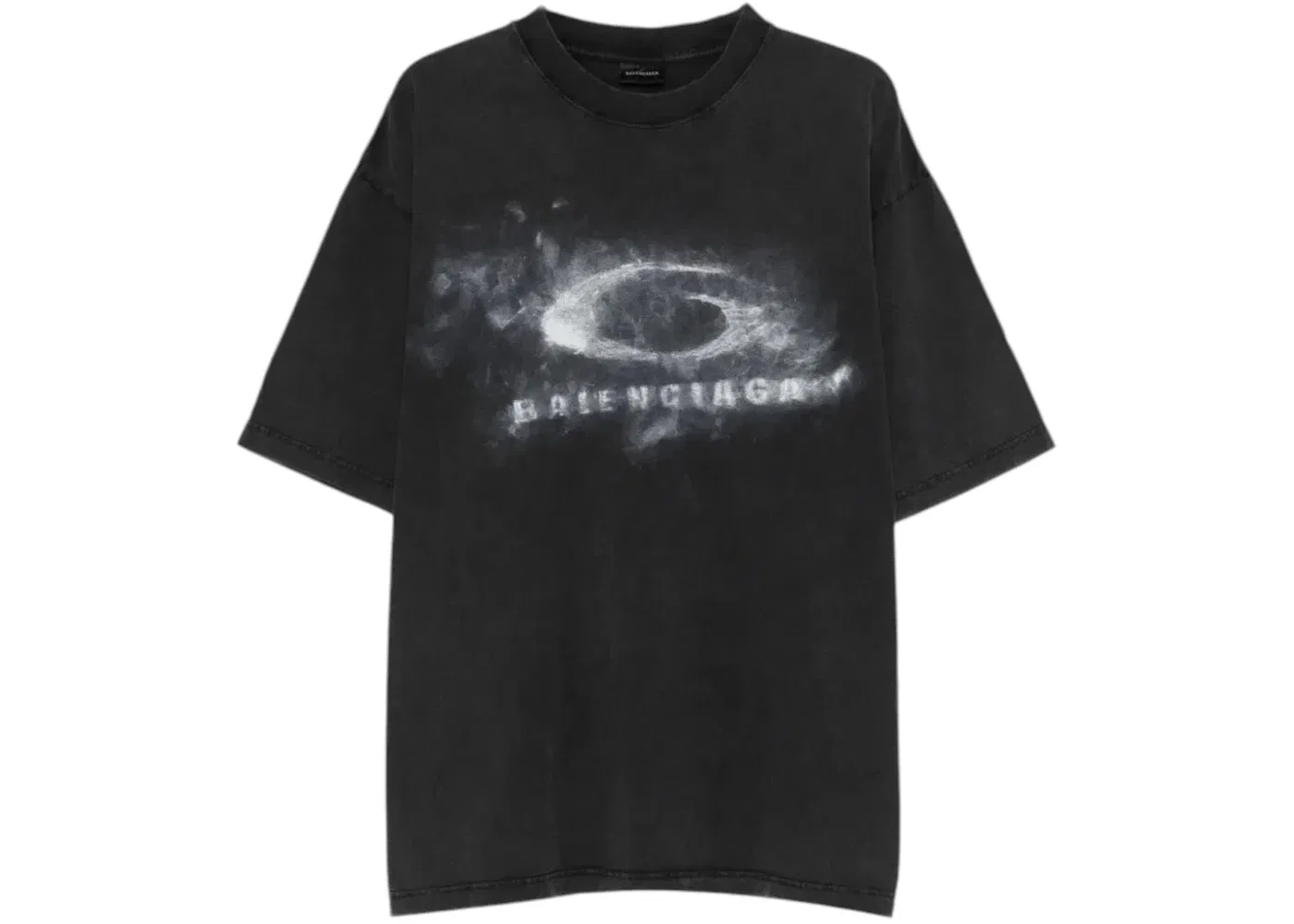 Мужская футболка с принтом Balenciaga, Washed Black/White