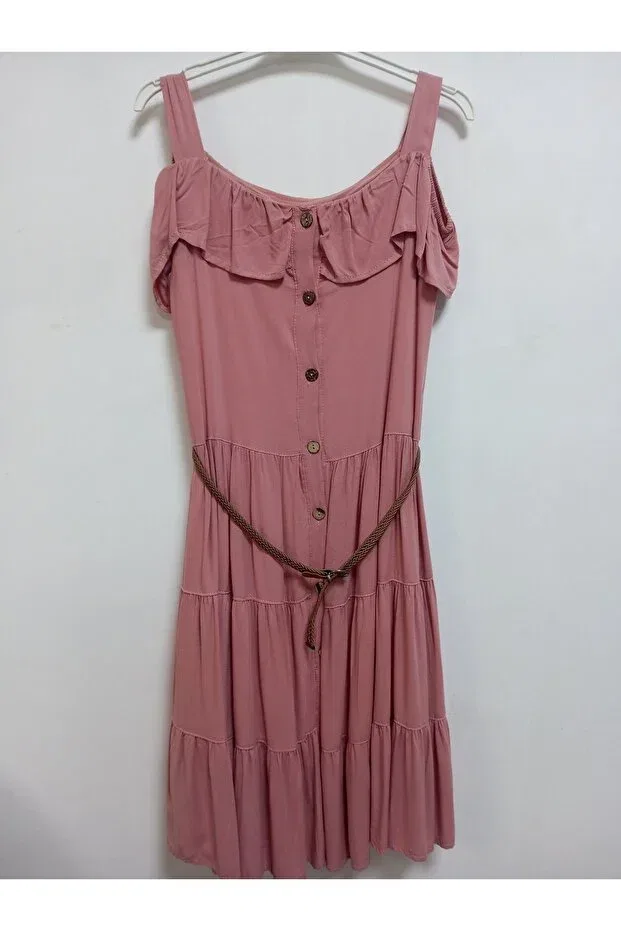 Детское платье для девочек хлопковое Akşen Giyim, Powder Pink