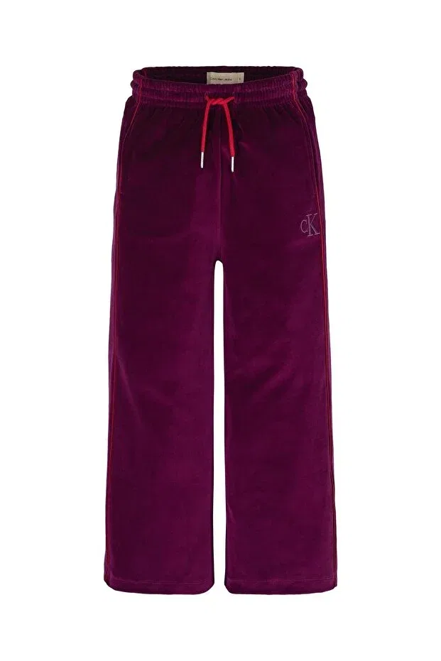 Детские спортивные штаны для девочек с длинным швом Calvin Klein, Burgundy