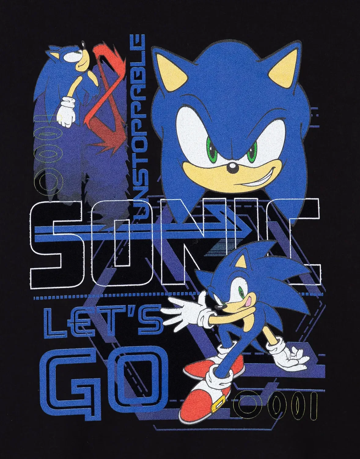 Детское худи для мальчиков Sonic The Hedgehog, Black — фото 2