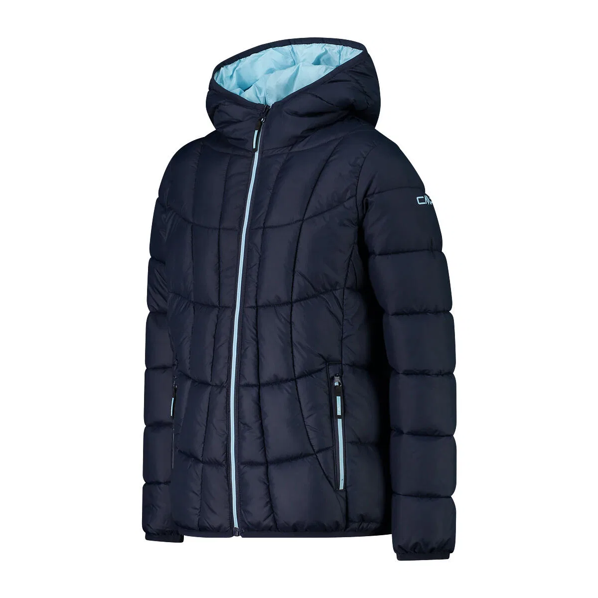 Детская куртка для девочек с капюшоном KID G JACKET FIX HOOD Cmp, Darkblau / Kosmosblau / Blau — фото 3