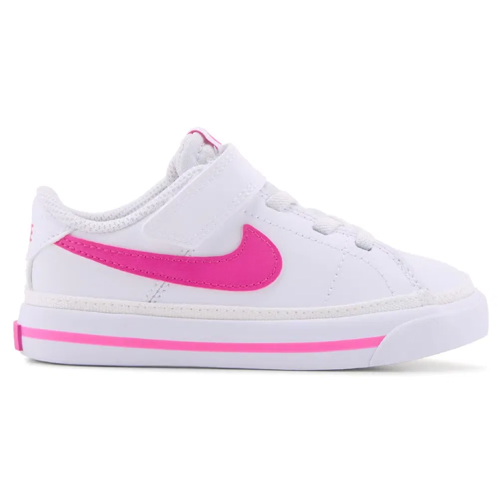 Детские низкие кроссовки Court Legacy для малышей Nike, White/Pink — фото 2