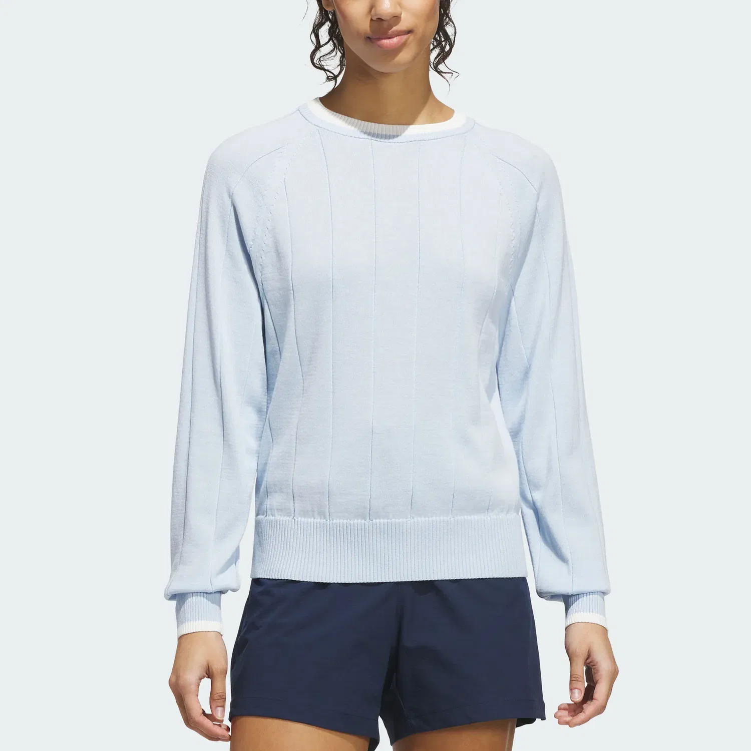 Женский свитшот с круглым вырезом Crystal Blue Adidas — фото 4