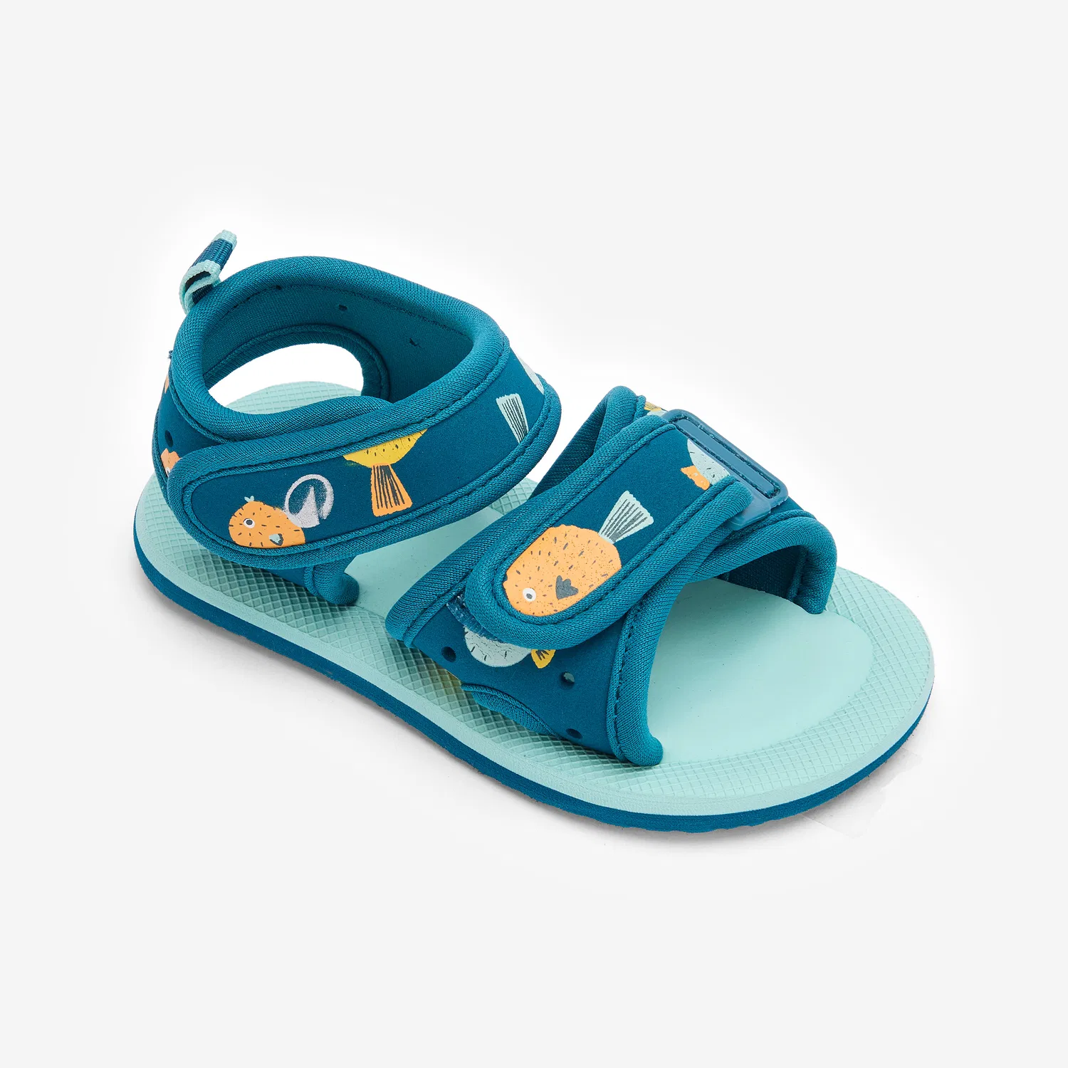 Детские сандалии для бассейна с принтом Fische Decathlon, Hellblau