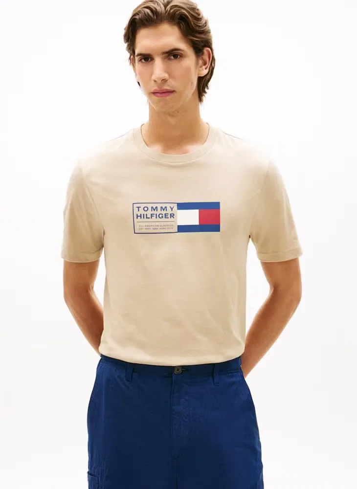 Футболка с логотипом NYC Tommy Hilfiger, сандаловый