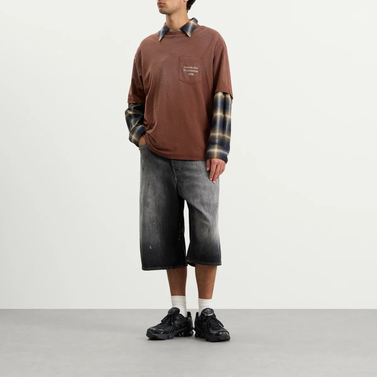 Шорты джинсовые свободного кроя Judda Acne Studios, Black — фото 4