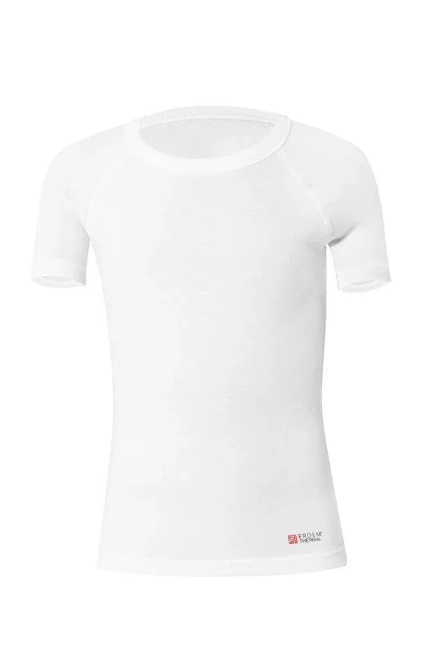 Детский комплект термобелья с коротким рукавом Erdem, Ecru (White)