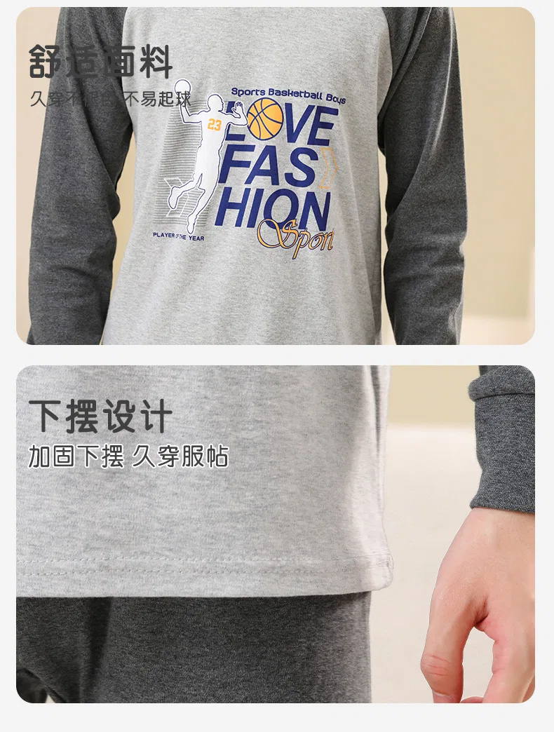 Термобелье детское с принтом Cotton Gene, Цвет Mock Neck Letter Combination — фото 4