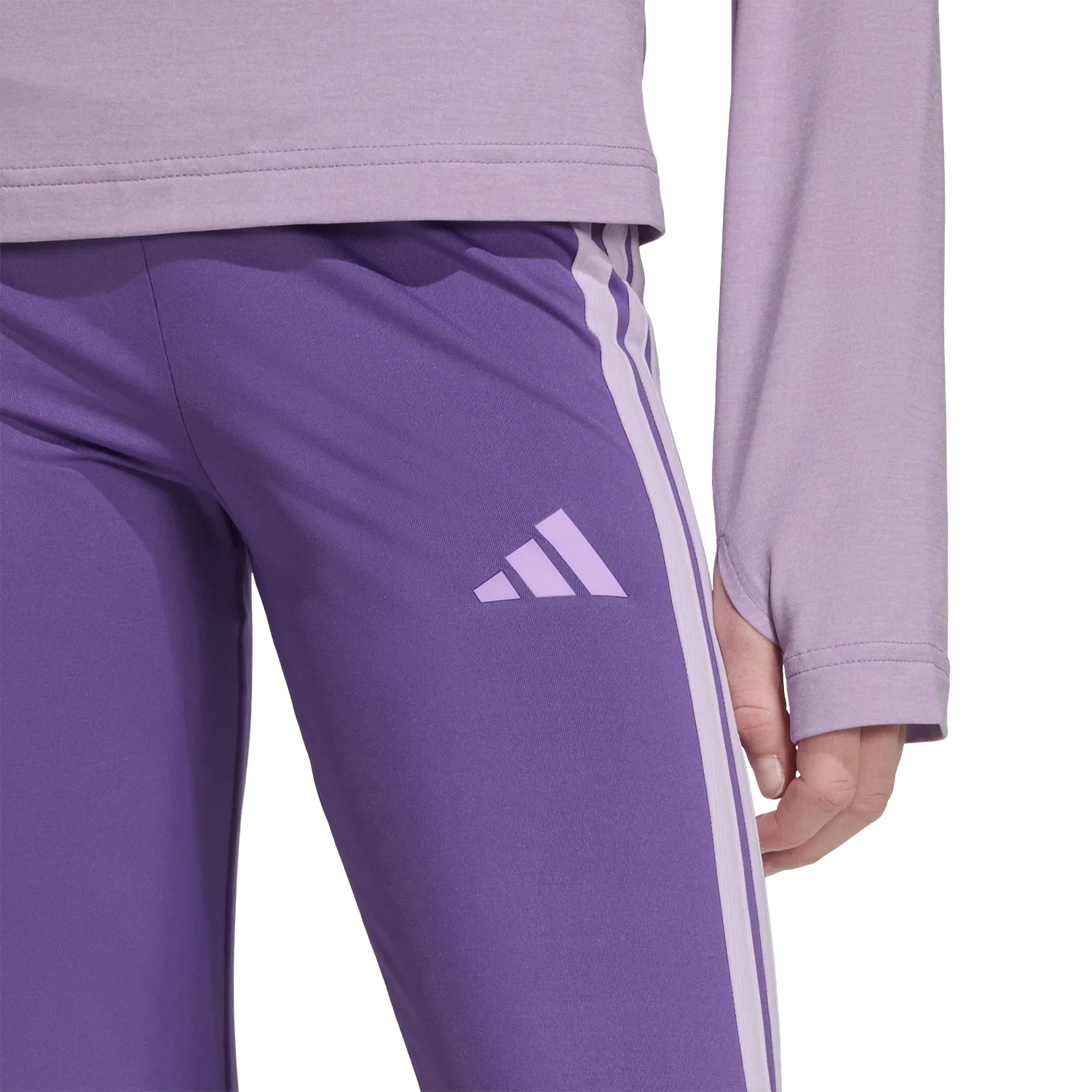 Женские спортивные леггинсы с высокой посадкой Adidas, фиолетовый — фото 3