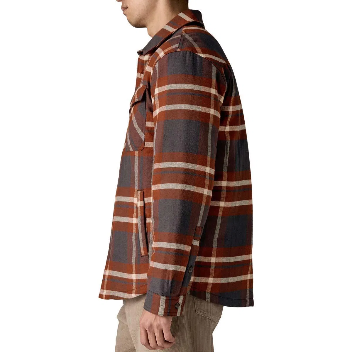 Утепленная фланелевая рубашка Fjord Flannel с длинным рукавом Patagonia, Ashore/Ink Black — фото 4