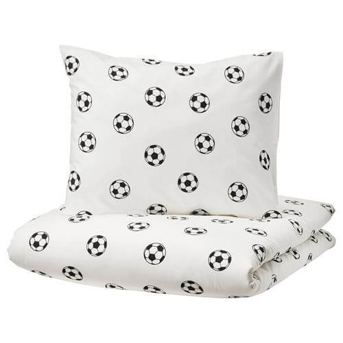 

Комплект детского постельного белья Ikea Sportslig, белый/черный