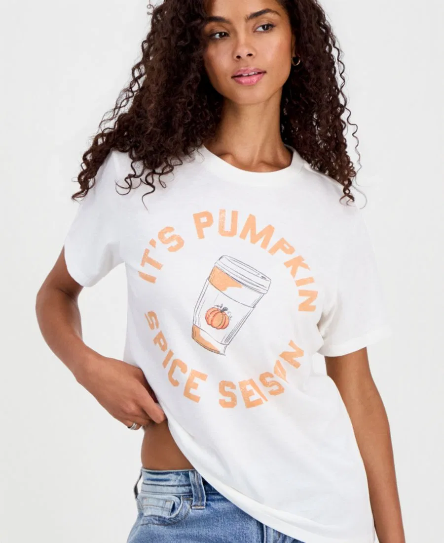 Футболка с графическим принтом Pumpkin Spice Grayson Threads, The Label, White — фото 4