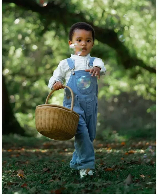 Детский комбинезон с длинным рукавом Dotty Dungarees, Forget-Me-Not Blue — фото 3