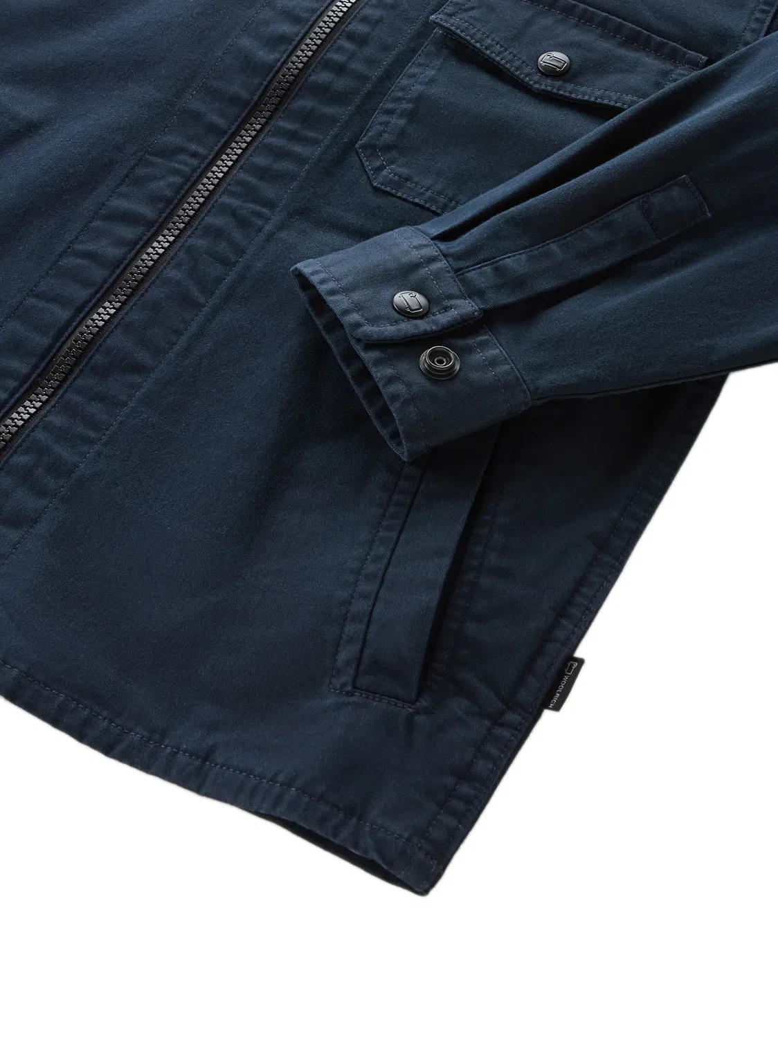 Рубашка на молнии с длинным рукавом Woolrich, темно-синий — фото 2